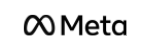 black and white meta logo